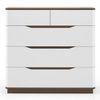 Baltoro Engineering Wood Chest of 5 Drawers in White Finish