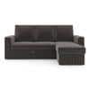 Kowloon Sectional Sofa Cum Bed with Storage Colour Urban grey premium chenille
