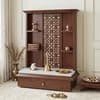 Aroha Small Solid Wood and Banswara Preyer Unit In Honey Finish