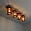 Ventus Brown Solid Wood Ceiling Light