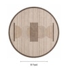 Handmade Round Wool Rug Modern Minimalist Beige 9 Feet Carpet