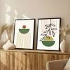The Castle Decor Boho Abstract Botanical Wall Art Set of 2 Design 7 11x17 Inch