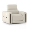 Linaro Leather 1 Seater Double Motor Recliner In Grey Colour