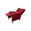 Louis Solid Wood One Seater Manual Recliner in Maroon Colour
