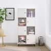 Hexa Engineered Wood Bookshelf Multipurpose Storage Rack in Giant Wood and Frosty White