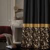 Stoa Paris Satin Long Door Curtains, Room Darkening Blackout Curtains - Pack of 2, Regal Slate - With Back Lining