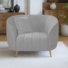 Nero Velvet 1 Seater Sofa in Grey Colour