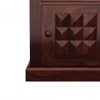 Diamond Solid Wood Bedside Table in Teak Finish
