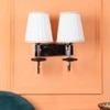 Eliante Cloth Shade Wall Lights Mild Steel & Fabric Material Silver, Chrome & White Finish