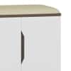 Baltoro 20 Pair Shoe Rack with Seating in White Finish