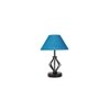 Lyric Turquoise Jute Table lamp with Iron Base