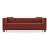 Windsor 3 Seater Fabric Sofa (Colour: Dark Coral)