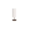 Maverick White Jute table lamp with brown wood base