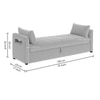 Jedlo Velvet 2 Seater Ottoman Bench with Storage in Grey  Color
