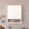 Opryt Engineered Wood Wall Mounted with Shelf Kitchen Cabinet Rack In White Finish