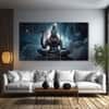 The Castle Decor Lord Shiva Wall Painting Wooden Framed 27x48 Inch (Style 10)
