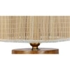 Clifford Round Bamboo Table lamp with Natural Wood Base