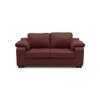 Trissino 2 Seater Leather Sofa In Wine Colour