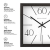 Minimal Index Wooden Wall Clock with 60-40-20 Markings