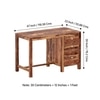 Richmond Sheesham Wood Study Computer Table In Natural Teak Finish