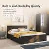 Zoey Engineered Wood Queen Size Box Storage Bed In Dark Wenge Finish