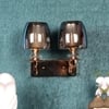 Eliante Ayen Iron Wall Light With Glass In Gold Colour