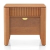 Toledo Solid Wood Bedside Table In Amber Walnut Finish