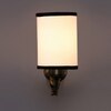 Devansh Metal Electric Wall Light in Antique Gold Colour with White & Black Shade Count of 1 Light