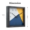 Blue, White and Yellow Color-Block Dial  Wood Wall Clock