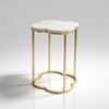 QuadraBloom Metal Side Table in Gold Colour