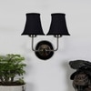 Devansh Dual Steel Metal Wallmounted Lamp With Cotton Steel Metal Shade