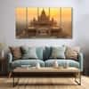 The Castle Decor Ram Mandir Wall Painting Wooden Framed 27x48 Inch (Style 8)