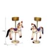 Desert Art Metal Handpainted Horse Tealight Holder Set of 2