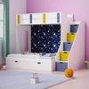 Pattern Dreams Bunk Bed with Storage in White Colour BKBB018