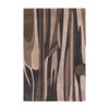 Handmade Wool Area Rug Modern Abstract Brown Charcoal 6 x 9 Feet Carpet