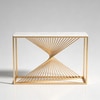 Swirlstar Metal Console Table in Gold Colour