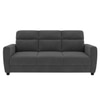 Alvaro Velvet 3 Seater Sofa Dark Grey Color