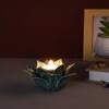 Blooming Blue Petals Flower Candle Holder in Blue Colour