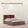 Cambry King Size Hydraulic Storage Bed With Headboard Storage In Honey Finish