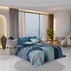 Stoa Paris Super King Size Enriched Cotton Bedsheet with 4 Pillow Covers  Size Tea Teal