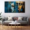 The Castle Decor Woman Abstract Wall Painting Wooden Framed Digital Painting 27x48 Inch (Style 8)