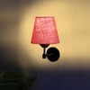 Devansh Metal Electric Wall Light in Black Colour with Pink Shade Count of 1 Light