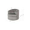 Marius Swivel Solid Wood Round Chair in Grey Colour