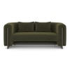 Reno 2 Seater Fabric Sofa In Deep Olive Velvet Colour