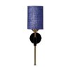 Devansh Metal Electric Wall Light in Black Colour with Blue Shade Count of 1 Light