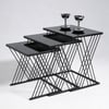 Handicrafts Town Black Wire Nesting Tables Set Of 3