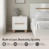 Oslo Engineered Wood Bedside Table in White Finish