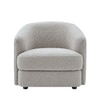 Elegantensemble Wood 1 Seater With Upholstery Non Storage Sofa In Grey Colour