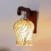 Devansh Solid Wood Electric Wall Light in Brown Colour with Multi Shade Count of 1 Light