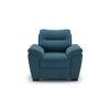 Adelaide Luxe 1 Seater Fabric Sofa in Colonial Blue Colour